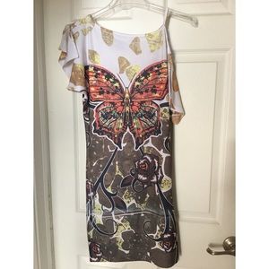 NWOT. Asymmetrical Butterfly Dress